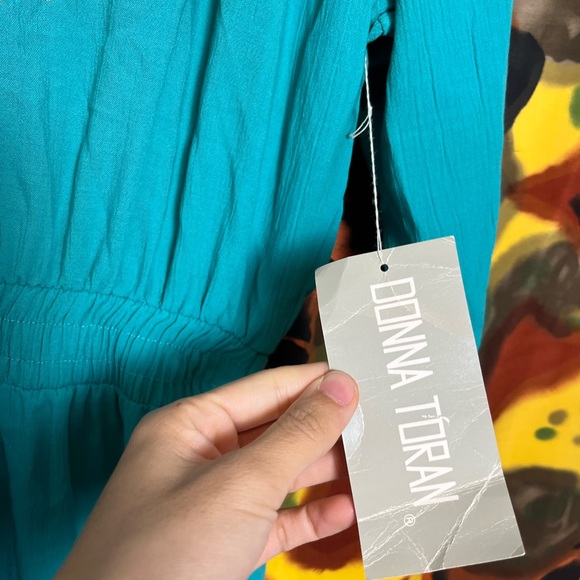 Vintage Donna Toran “Jaguars Teal” Jumpsuit Womens Size Medium - Picture 3 of 16